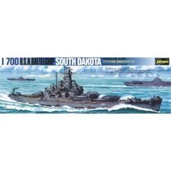 Hasegawa Maquette Bateau Us Bataille Uss Dakota Du Sud "super Detail"
