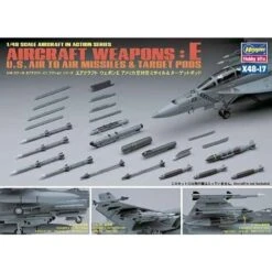 Hasegawa Armement D'avion U.S. E. Inclut AIM-9X AIM-120C GBU-31(V)3 GBU-38 AN/AAQ-28 AN/AAQ-33 AN/ALQ-184 AN/ALQ-188LAU-115C/A
