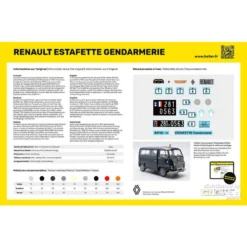 Heller Maquette STARTER KIT (Kit De Démarrage) RENAULT Estafette Gendarmerie New Mould -Jouets Modèles Magasin heller hell56742 starter kit kit de demarrage renault estafette gend 10