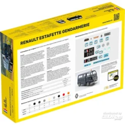 Heller Maquette STARTER KIT (Kit De Démarrage) RENAULT Estafette Gendarmerie New Mould -Jouets Modèles Magasin heller hell56742 starter kit kit de demarrage renault estafette gend 8