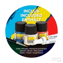 Heller Maquette STARTER KIT (Kit De Démarrage) RENAULT Estafette Gendarmerie New Mould -Jouets Modèles Magasin heller hell56742 starter kit kit de demarrage renault estafette gend 9