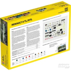 Heller Maquette STARTER KIT (Kit De Démarrage) Renault 4l -Jouets Modèles Magasin heller hell56759 starter kit kit de demarrage renault 4l 3