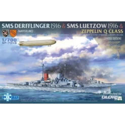 Takom Maquette Bateau Sms Derfflinger 1916 & Sms Luetzow 1916 & Zeppelin Q Class (edition Limitee