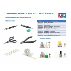 Tamiya Maquette Avion Lockheed Martin F-16C (Block 25/32) -Jouets Modèles Magasin tamiya ta61101 lockheed martin f 16c block 25 32 1 13